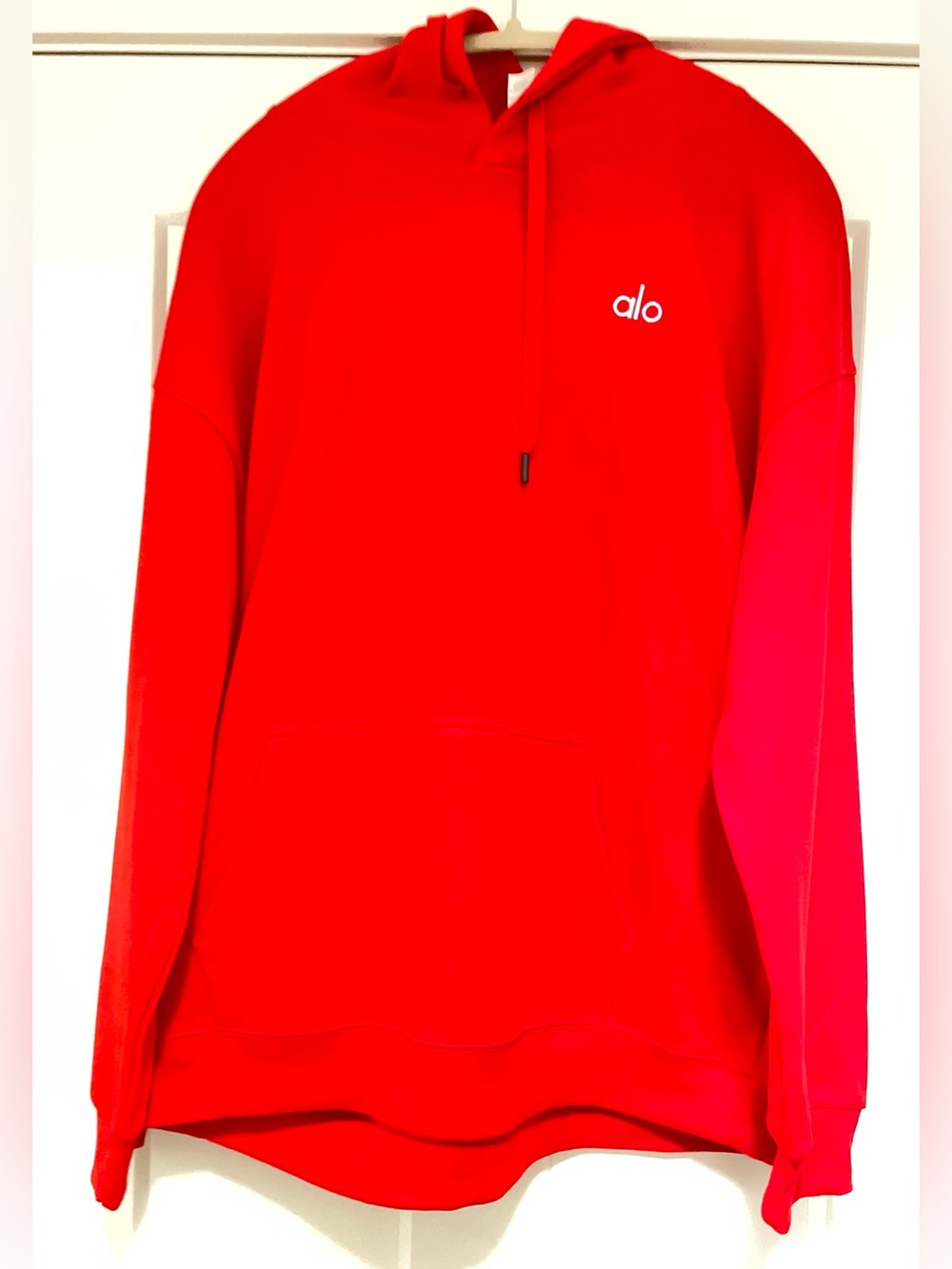 ALO Yoga Men’s Red Crewneck Hoodie